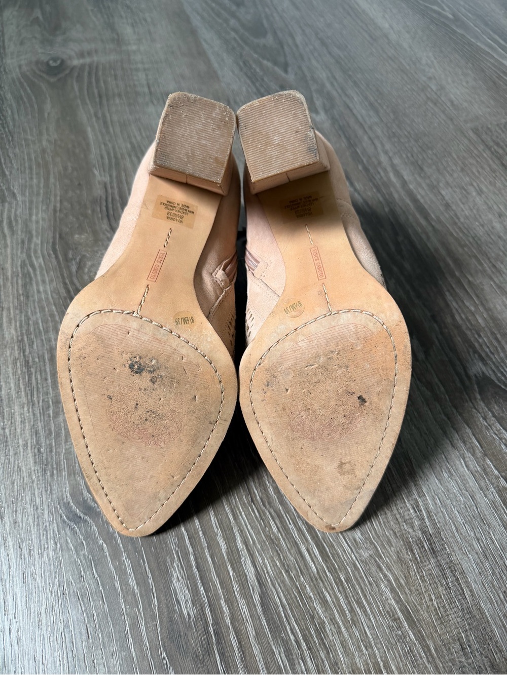 Vince Camuto Perforated Pointed-Toe Suede Booties - Picture 8 of 8